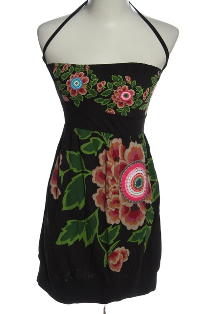 DESIGUAL Abito con corpetto Donna Taglia IT 38 nero-rosso-verde stile casual