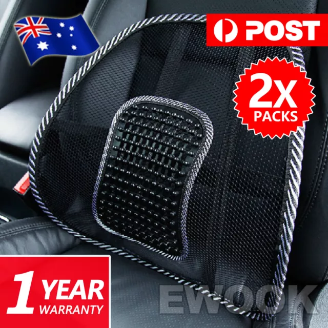 2X Mesh Lumbar Back Support for Office Home Pillow Cushion Car Seat Chair Truck