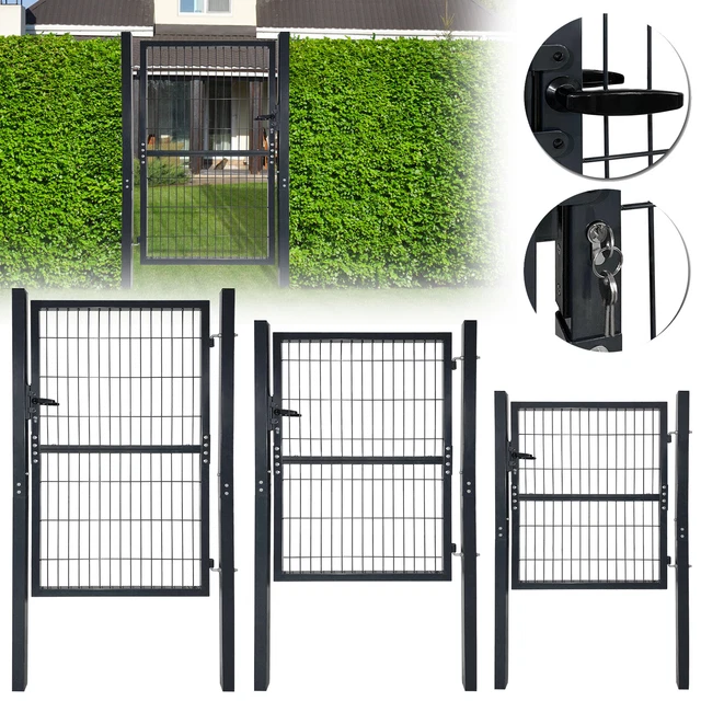 Emmtore Gartentor Mit Maschendraht - Anthrazit, 300x225 Cm, Abschließbar