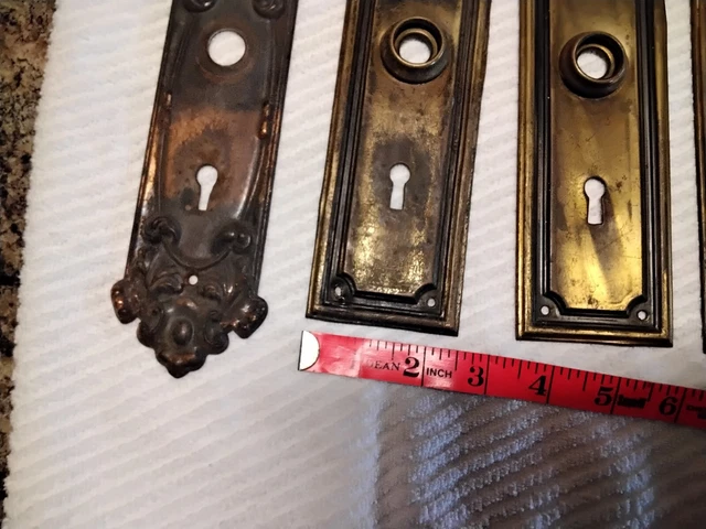 Antique/Vintage Brass Door Plates, Backplates, Back Plate