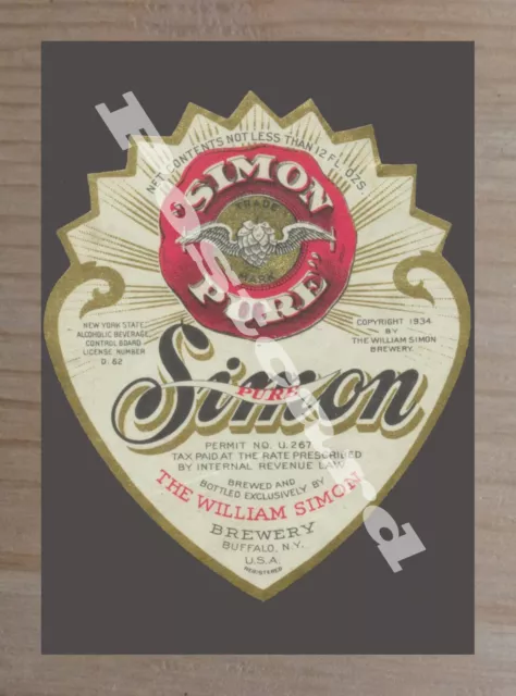 Historic William Simon, Pure Canadian Beer Postcard