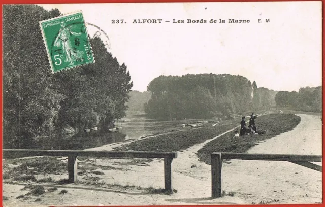 CPA ALFORT- 94- Les Bords de la Marne - travelled-Edit E.Malcuit Paris N° 237
