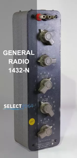 General Radio (Genrad) 1432-N 11111 Ω Decade Resistor 5 Dials *Look* (Ref: 447G)