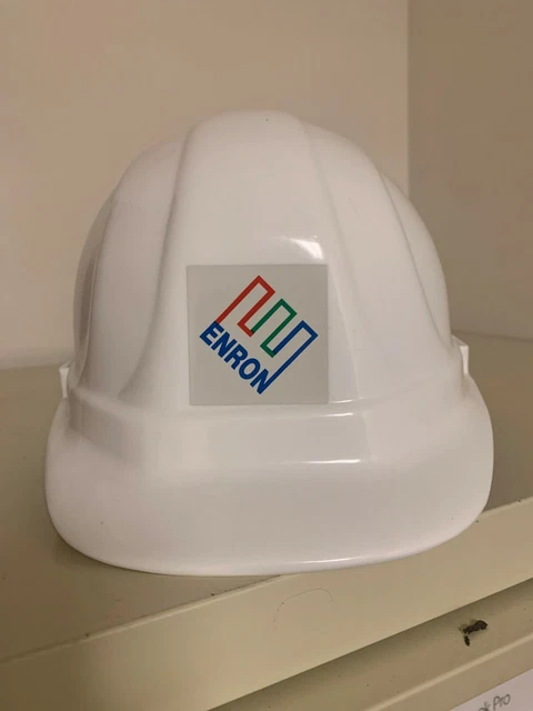 Vintage Adult White Enron Corp Hard Hat / Gently Used Vintage Adult White Enron Corp Hard Hat / Gently Used