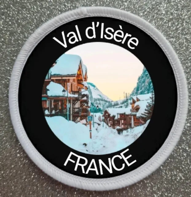 3" Val D Isere France Ski Skiing Resort Snow Iron / Sew on Patch Badge