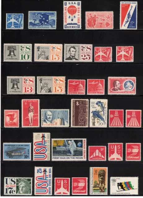 US Airmail Stamps Scott # C52 - C59, C60, C61, C62 - C85 - Mint OG