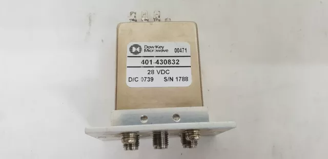 Dowkey 401-430832 Coaxial Switch, SPDT, DC-18G, 28Vdc, SMA