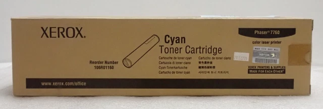 Genuine Xerox Phaser 7760 High Capacity Cyan Toner Cartridge 106R01160
