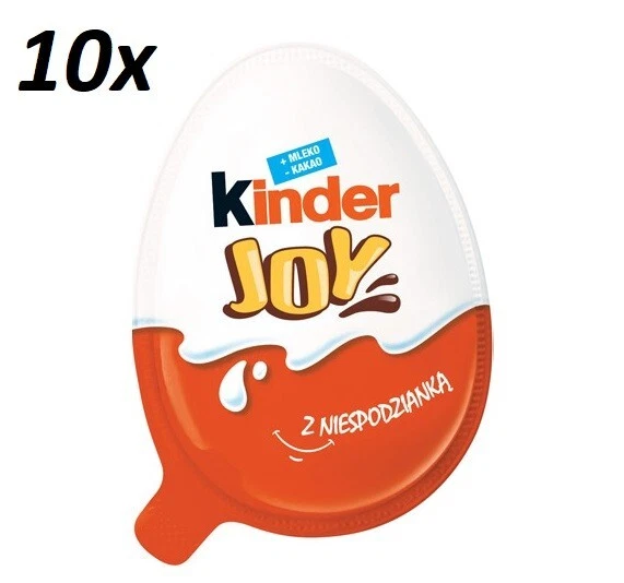 10 X KINDER JOY Surprise Egg, Milk and MilkCocoa with Surprise Toy
