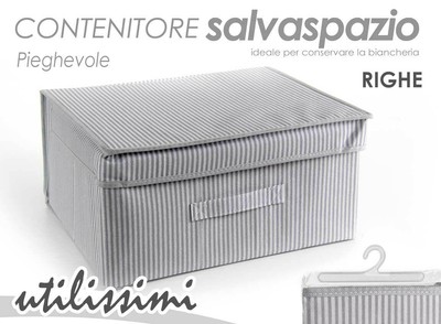 Scatola armadio con pois in cotone da 40x50x20 cm 