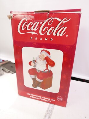 COCA COLA SANTA Cookie Jar Holiday Portraits Christmas Sakura