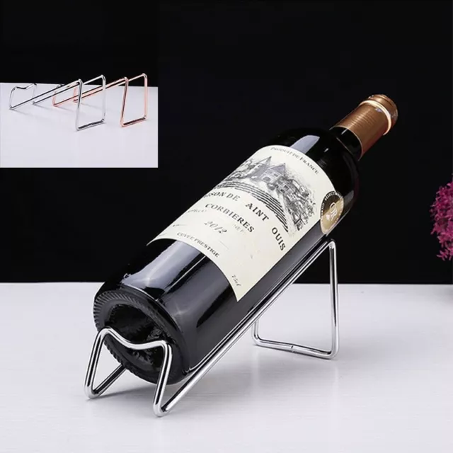 Metal Wine Rack Bottle Holder Stand Simple Furnishing Display Home Decor