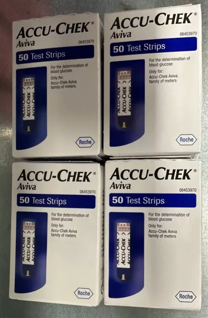 Accu Chek Aviva Blood Glucose Test Strips 4x50 Exp 31-05-2025