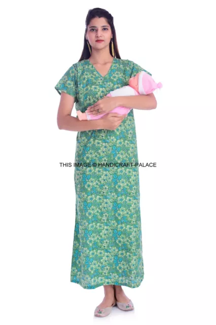 Femme Maternité Long Imprimé Floral Allaitement Pyjama Robe L'Allaitement