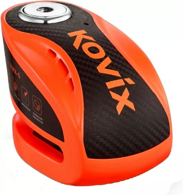 Kovix Motorrad Alarmbremsscheibenschloss KNX10 - 10 mm Pin Fluo Orange