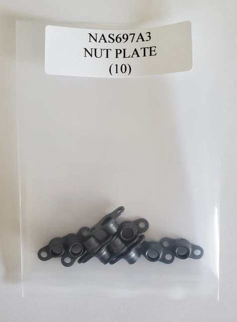 NAS697A3 Plate Nut Self-Locking Steel - Lot of 10