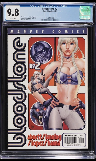 RARE 2002 Elsa Bloodstone #2 CGC 9.8 White Pages Marvel Comics LOW PRINT RUN 1 9