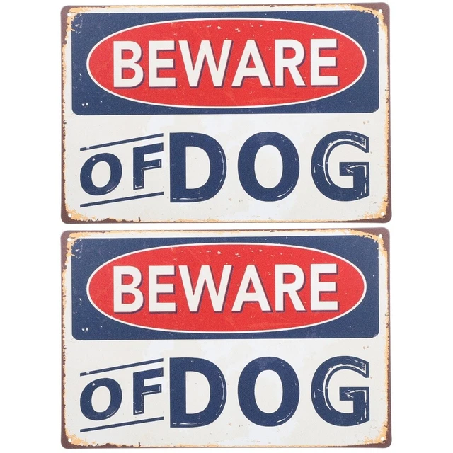 2 un. señales de precaución perro advertencia responsable señales de perro