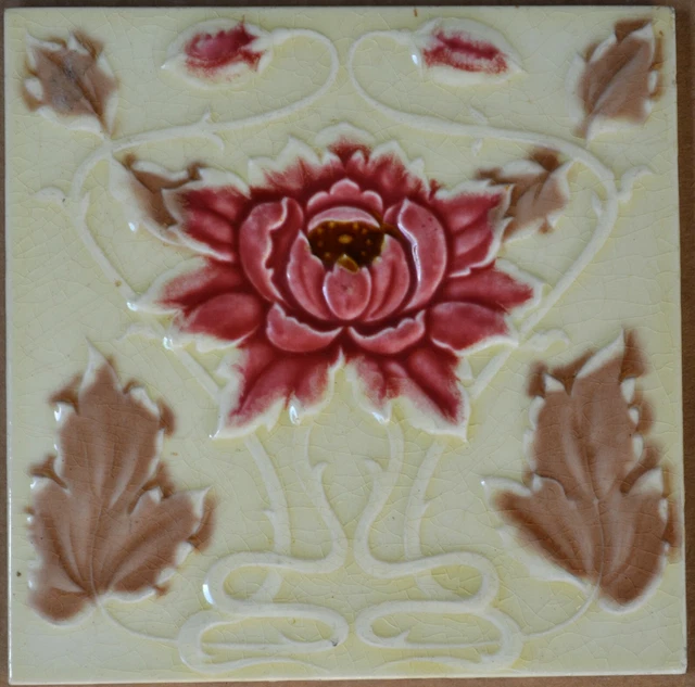 Alfred Meakin - Antique Art Nouveau Majolica Tile C1900