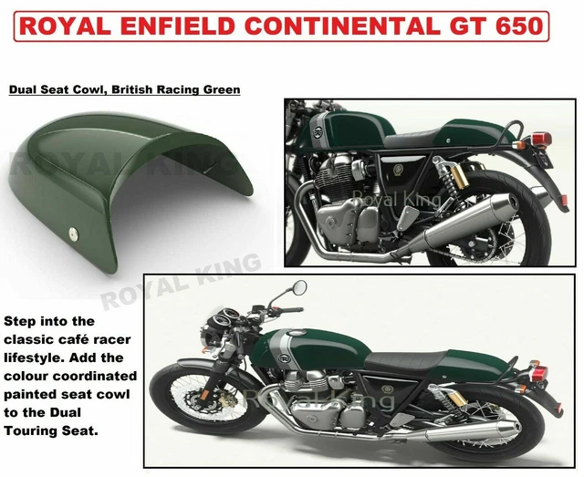 ROYAL ENFIELD &CONTINENTAL GT 650" "Dual Seat Cowl British Racing Green