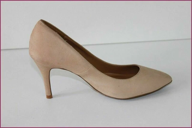 Escarpins En Cuir Pertini - Couleur Gris - Taille 36 - Occasion Parfait état