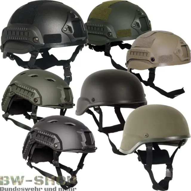 Us Gefechtshelm Mich 2002 / Paratrooper W/Rail Army Einsatzhelm Armee Bw Helm