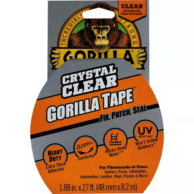 CRYSTAL CLEAR GORILLA TAPE 48mmx8.2m REPAIR PATCH CARAVAN CAMPING JAYCO RV PARTS