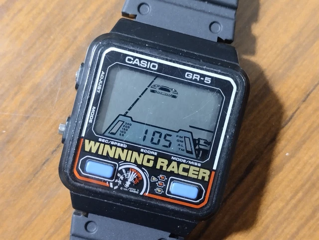 Racer Casio Gr5 CASIO WINNING RACER Gr-5 Game Watch In Good