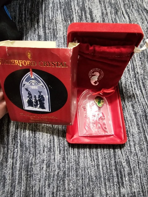Waterford Crystal 3 Kings Nativity Glass Christmas Tree Ornament - 1999 3.5"