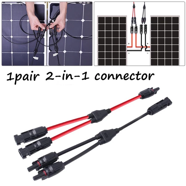 Conector Y Cable Conector Rojo 44.0mm Negro PPO+PA 100g 2.5mm2/4mm2/6mm2