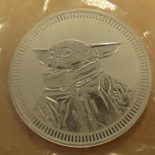 Niue 2$ 2023 Star Wars Baby Yoda silver 99.9% 1 oz silver coin in a zip (argent)