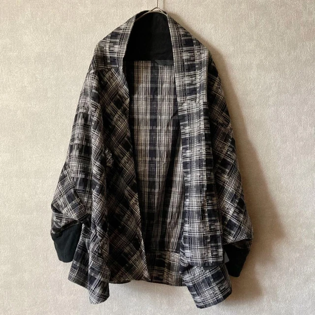 MOYURU Haori Jacket Coat Poncho Black Size40 NEW