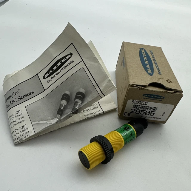 Banner Engineering S18SN6DQ Photoélectrique Capteur 29505 Switch 10-30V Neuf