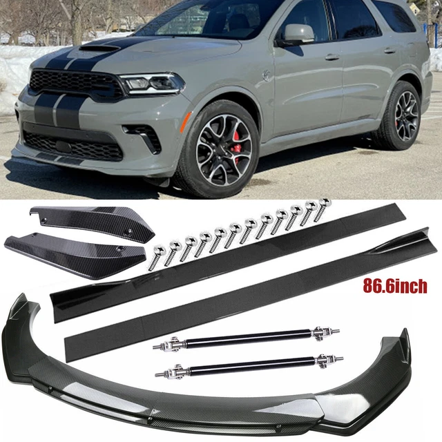CARBON FIBER FRONT Bumper Lip/Side Skirt/ Strut Rods For Dodge Durango
