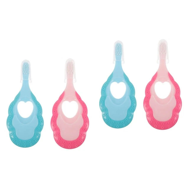 4 piezas cepillo de dientes de bebé 10,6x4,5 cm plástico recién nacido