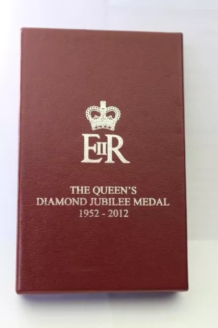 Original leere Verleihungsschachtel The Queen's Diamond Jubilee Medal - selten -