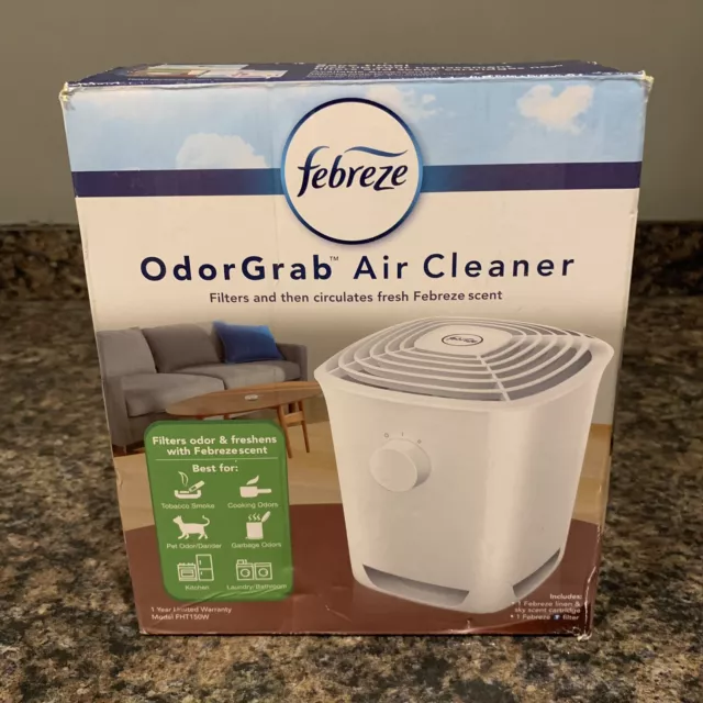 Febreze OdorGrab Portable Air Cleaner/Odor Reducer, FHT150W, Open Box