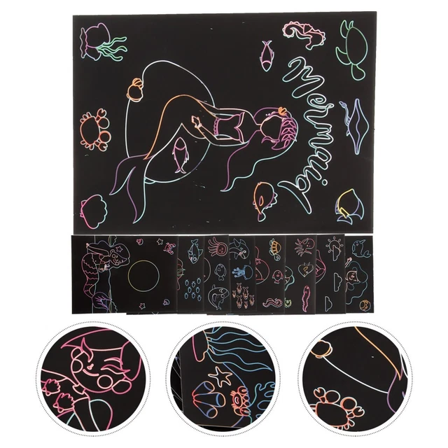 9 SHEETS SCRATCHING Paper for Kids Pattern Dressmaking Drawing Project ...