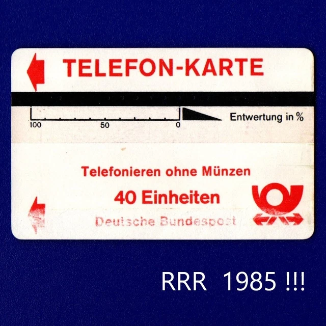 ❤️❤️❤️ area di prova Bamberga 1985!!!! SCHEDA DI PROVA POSTE FEDERALI TEDESCHE SCHEDA TELEFONICA