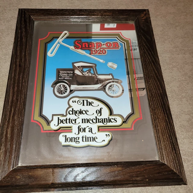 VINTAGE Snap-on Mirror 1920 "The choice of better mechanics for a long time"