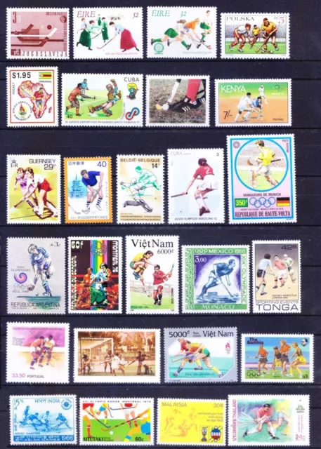 All different 50 MNH stamps on Field Hockey" Sports, Rare collection, Olympics