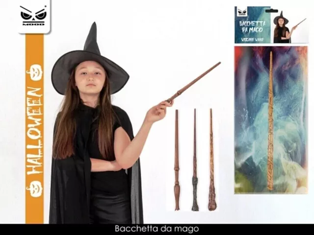 Carnevale Halloween Bacchetta Magica Magic Wand Harry Potter Mago 30 Cm Plastica