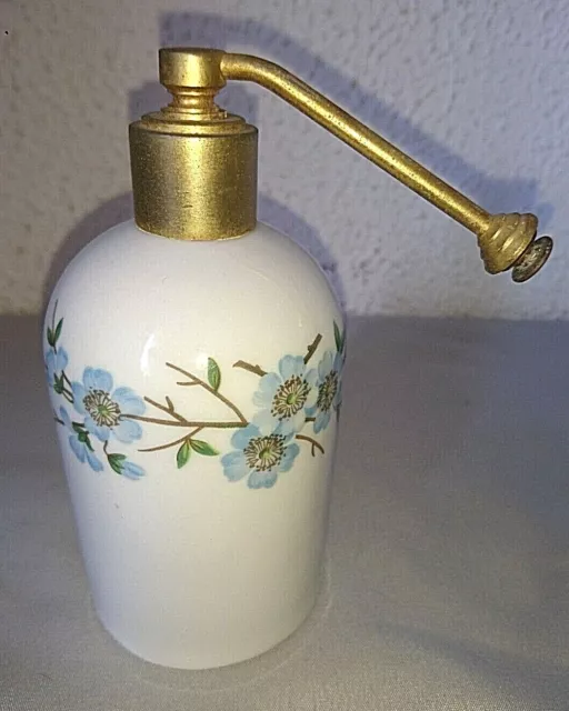 Ancien Tres Beau Flacon Parfum Vaporisateur En Porcelaine De Paris France