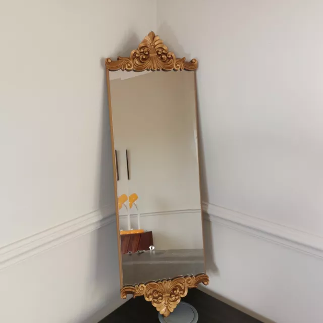 Wall Mirror Gold Vintage Rococo Style Frame Bevelled Edge Glass 67cm Height