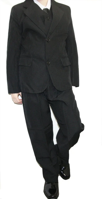 Bambini Pantaloni di Tuta 5 Pz. Camicia Gilet Cravatta Blazer per Party Nero 104 2