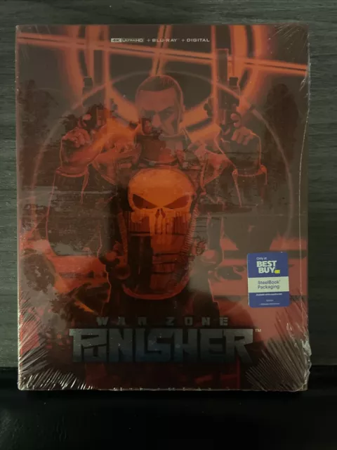 Punisher: War Zone (4K Uhd + Blu-Ray + Digital + Slipcover.  Exclusive Steelbook