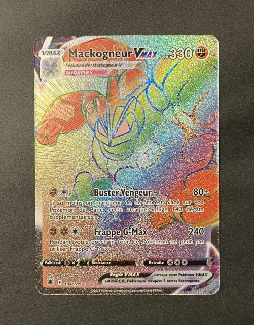Mackogneur-VMAX 073/189 Carte Pokémon VMAX Ultra rare Holographique Neuve VF