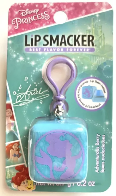 Disney Princess Ariel Lip Smacker Cube Lip Balm Keychain Clip Adventurous Berry
