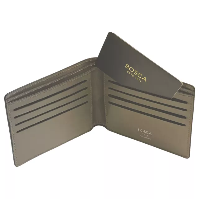 Bosca Brand Mens Double Billfold Executive Wallet Tan Leather $115 Bosca Brand Mens Double Billfold Executive Wallet Tan Leather $115