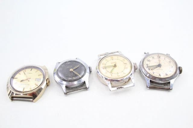 OROLOGIO DA POLSO VINTAGE Da Uomo Teste Carica Manuale Funzionante Inc Timex, Kienzle Ecc X 4 - Foto 2